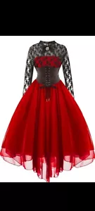 AMhomely Summer Dresses for Women UK Clearance Ladies Gothic Sexy - Picture 1 of 2
