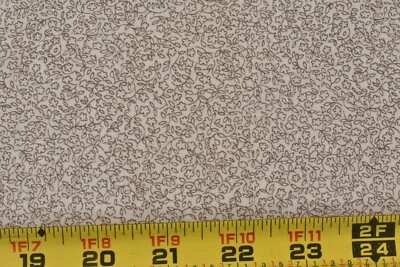 24" Long, Vintage, Brown Calico on Tan Quilt Cotton, Benartex, St. Nicole, V30 - Image 1 of 4