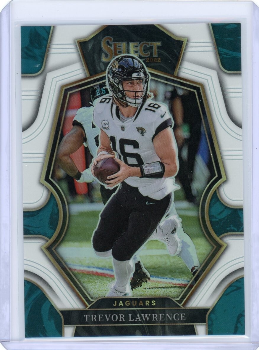 2022 Panini Select Trevor Lawrence White Prizm Premier Level /35