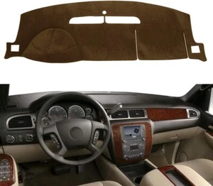 Brown Dash Mat Protector Sunshield Pad Carpet Fits 07-14 Suburban Yukon Chevy GM - Picture 1 of 7