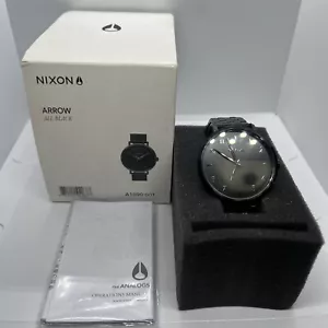 Nixon Watch Arrow Quartz Stainless Steel All Black A1090001 - Picture 1 of 3