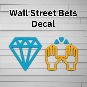 Wall Street Bets Diamond Hands Vinyl Decal Sticker Reddit wallstreetbets - Picture 1 of 5