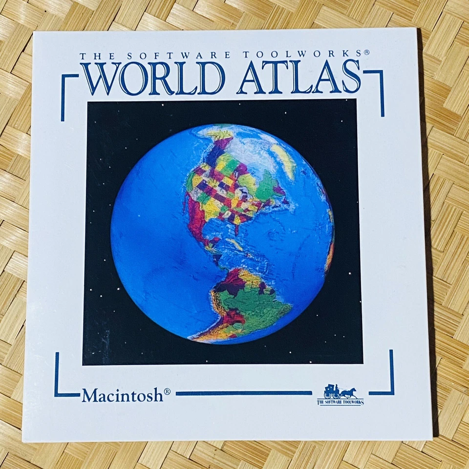 The Software Toolworks World Atlas CD ROM Mac Macintosh 1990 Vtg - Image 1 of 4