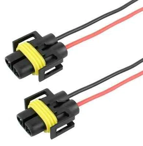 5Pcs H11/H8 Bulb Connector Plug Adapter Pre-Wired 9cm For Fog Headlight 12V/24V - Picture 1 of 12