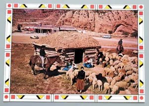 Postcard- ARIZONA Navajo Family Tending Sheep, Monument Valley, Arizona-Utah - Picture 1 of 2
