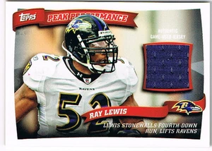 2010 Topps Peak Performance Ray Lewis Game Used Jersey Relic (Ravens) - Picture 1 of 3