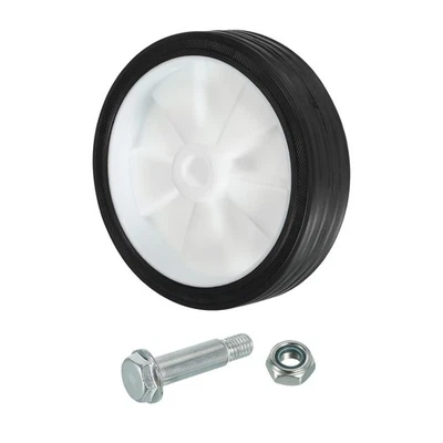 4.5" Universal Air Compressor Wheel with 0.5" Hole, White, Black - Image 1 of 4