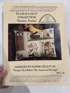 Plain & Fancy Collection SUMMER PATCHES Cross Stitch Pattern By Sarah Sullivan - Picture 1 of 3