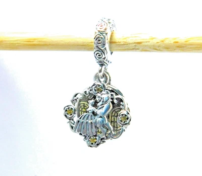 Authentic Pandora Charm, Disney Beauty and the Beast Dancing Dangle,  #799014C01 - Image 1 of 4