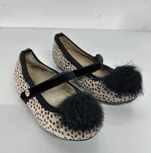 Stuart Weitzman Toddler Girl Tan Black Fannie Cheetah Shoes Size 7 - Picture 1 of 6