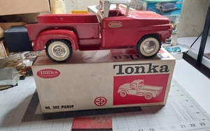 Tonka Boxed No 302 Stepside Red White Pickup Truck - Picture 1 of 14