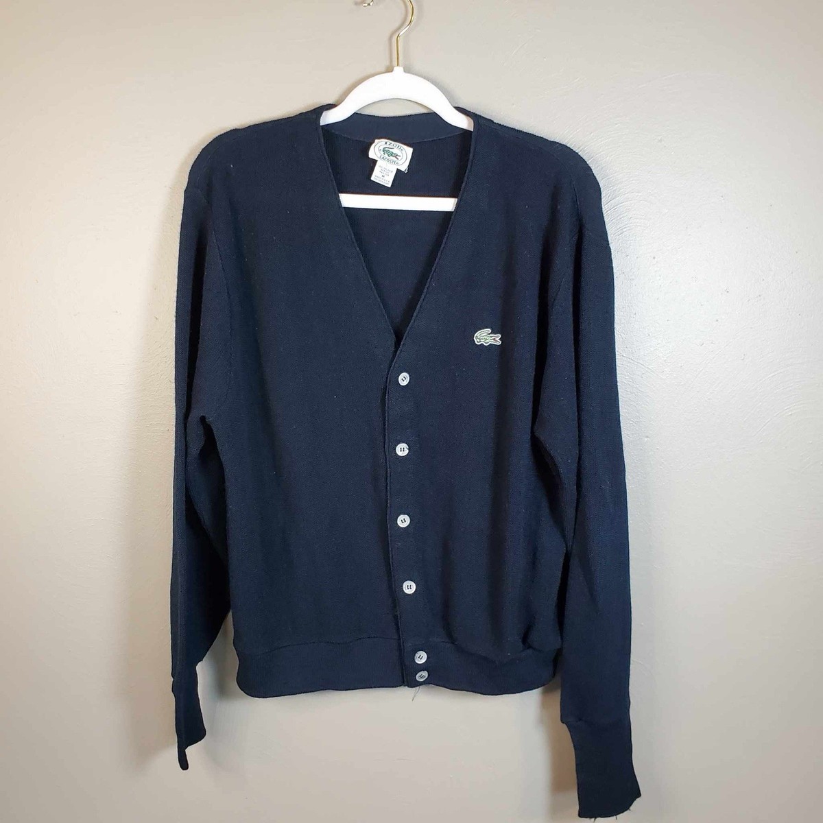 80's IZOD LACOSTE ネイビー カーディガン XL IZOD LACOSTE/ラコステ】80s カーディガン | 古着屋KAKAVAKA