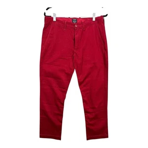 J.Crew Men's Red Chino Pants Size 32x30 Solid Fall Style the Sutton - Picture 1 of 5