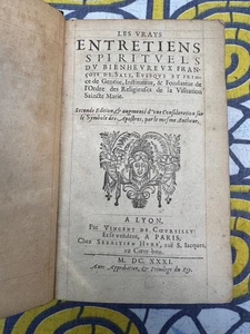 Les vrays entretiens spirituels du bienheureux François de Sales, 1631 - Imagen 1 de 12