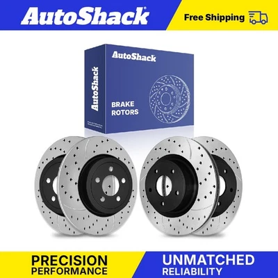 Front Rear Drilled Slotted Brake Rotors for Ford Explorer Sport Trac 4.0L - Image 1 of 4