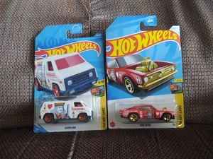  Hot Wheels King Kuda Red & Super Van White HW Art Cars - Lot of 2 - Bild 1 von 2