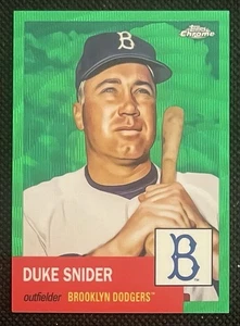 2022 Topps Chrome Plat Anniv #125 Duke Snider Green Wave Ref #/99 - Imagen 1 de 2