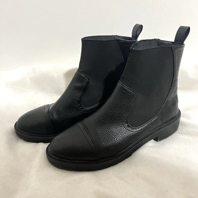 Bota Chelsea Coconuts By Matisse Talla 8 Cuero Guijarro Negro Grunge Gótico Emo Foto 1 de 4