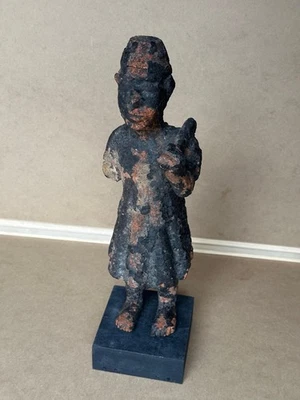 古董 Ewe Bocio 公仔 - 站立式人物恋物癖带重型仪式 Patina — 第 1/4 张图片