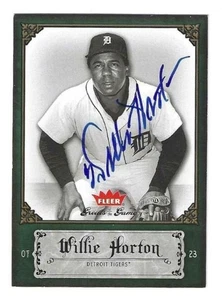 Signed WILLIE HORTON Detroit Tigers 2006 Fleer Greats of the Game Card #98 COA - Picture 1 of 1