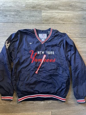 Винтажный 90-х New York Yankees мужской большой Reebok пуловер ветровка куртка - Изображение 1 из 4