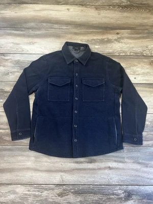 Vince Double-Knit Cotton Blend Piqué Shirt Jacket Men’s Size M Coastal Blue/Gray - Image 1 of 4