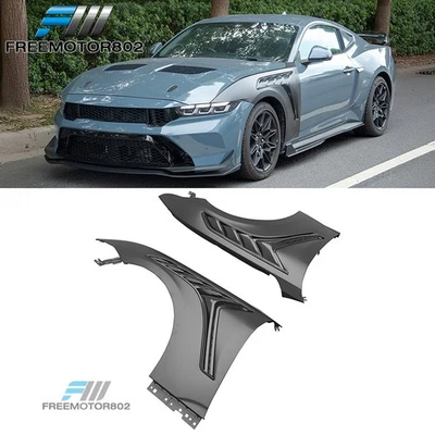 Fits 24-26 Ford Mustang Front Fender GTD Style Driver Passenger Black Vent Panel - Image 1 of 4