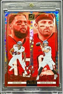 Baker Mayfield Mike Evans RARE DUAL REFRACTOR INVESTMENT CARD BUCCANEERS MINT - Picture 1 of 2