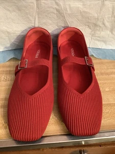 CHAUSSURE FEMME VIVAIA MARGOT MARY-JANE BOUT CARRÉ rouge rubis TAILLE EU 39 US 8 NEUVE SANS BOÎTE - Photo 1/10