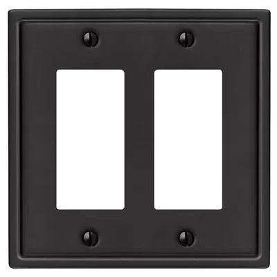 Placa de pared de acero estampada negra mate basculante de 2 velocidades Sinclair Foto 1 de 4