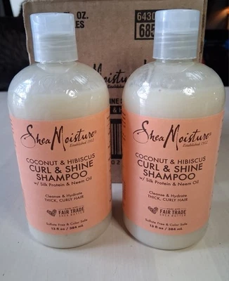 2 - 13 oz Coconut Hibiscus Curl and Shine Shampoo by Shea Moisture - Unisex - Image 1 of 2