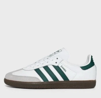 Adidas Samba OG J Juvenil Talla 5.5 Blanco Verde Goma Originales Clásico JQ2843 NBY Foto 1 de 4