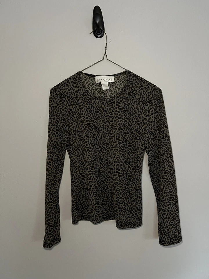 VTG Charlotte Russe Leopard Print Sheer Top - Image 1 of 4