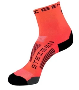 Steigen Fluro Red Unisex 1/2 Length Running Socks - Picture 1 of 1