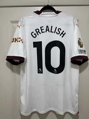 Grealish #10 Mens EXTRA LARGE PUMA Manchester City Away Jersey - Image 1 of 4