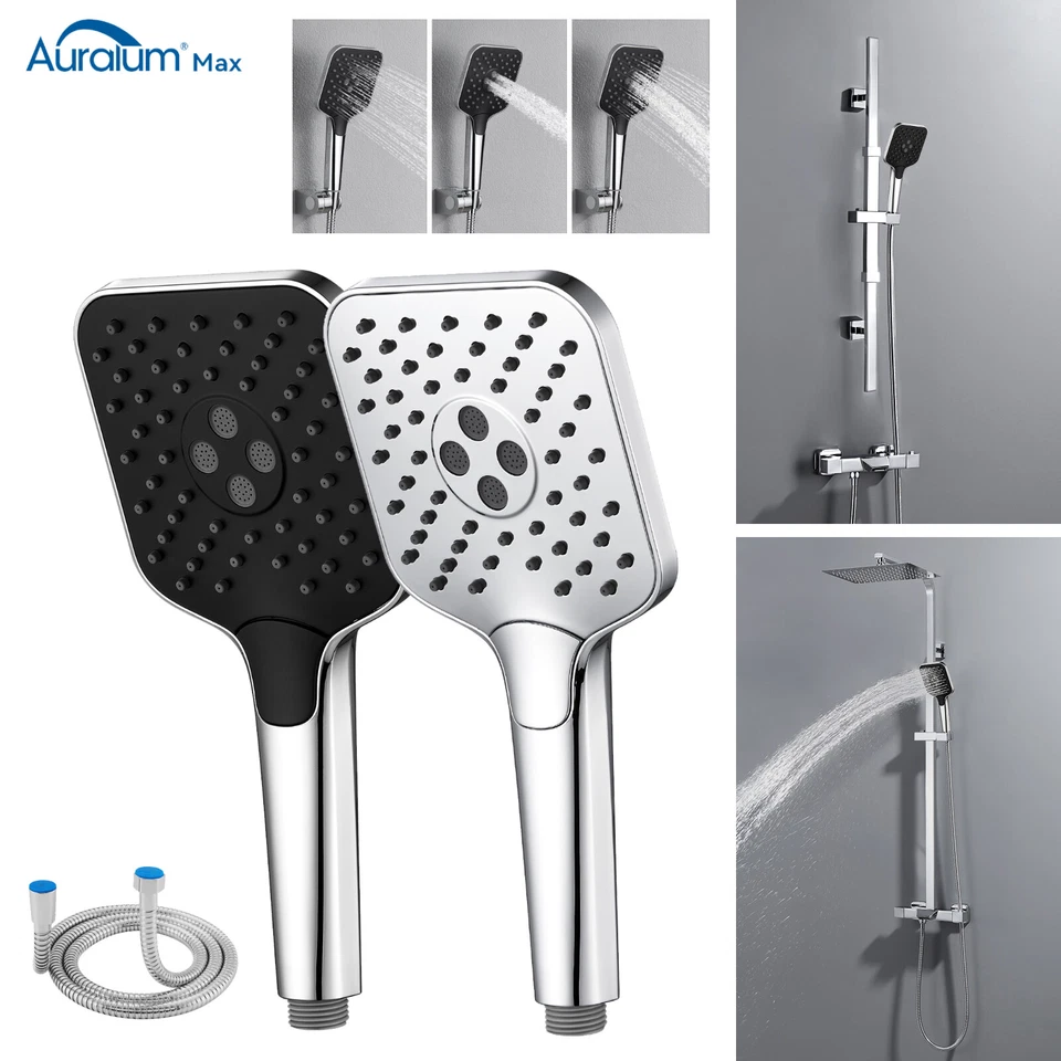 3 Modi Handbrause Wasserspar Duschkopf Hochdruck Duschbrause Mit 1.5m Schlauch - Bild 1 von 1