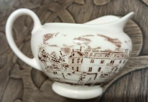 Johnson Bros England Historic America II The Hancock House Brown 3.5" Creamer - Picture 1 of 10