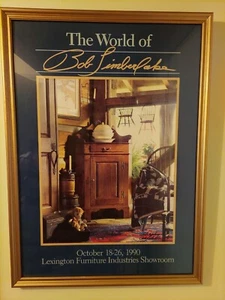 THE WORLD OF BOB TIMBERLAKE 1990 POSTER AUTOGRAPHED FRAMED LEXINGTON FURNITURE - Picture 1 of 12