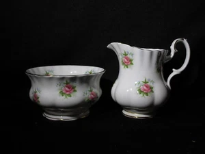 Royal Albert Forget Me Not Rose AD Cream & Sugar Bone China Made in England - Bild 1 von 1
