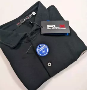 RLX Ralph Lauren Golf Polo Shirt Pro Fit Wicking Black PGA Men's XL - Picture 1 of 10