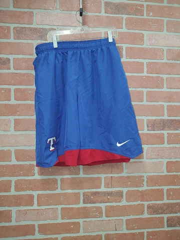 NIKE Dri fit Team Issued Texas Rangers Gym Shorts Authentic Collection XL MLB Cover