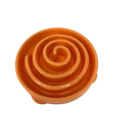 Outward Hound Fun Feeder Slo Bowl 16x16 naranja remolino lento perro rompecabezas Foto 1 de 4