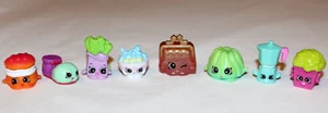 SHOPKINS LOT 8 PIECES MEL T, CLOWN LUGGAGE CANDY BOWL COFFEE PARSLEY CAKE GARDEN - Bild 1 von 3