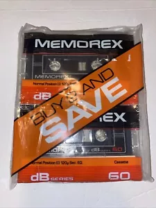 Confezione 2 CASSETTE VUOTE MEMOREX serie DB 60 minuti vintage sigillate NUOVE - Foto 1 di 4