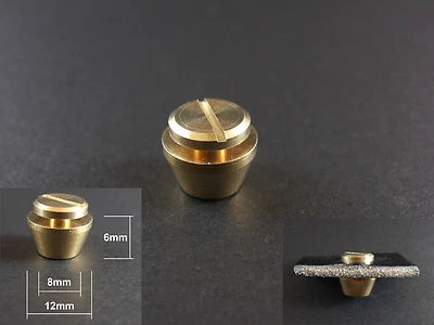 4Pcs 8x6mm Solid Brass Feet Nailheads Stud Spike DIY Leather Purse Handbag - Image 1 of 4