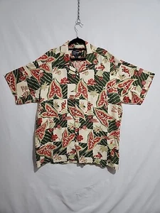 Stussy Mens Hawaiin Shirt Size XL Green Short Sleeve Cotton Vintage (4085) - Picture 1 of 9