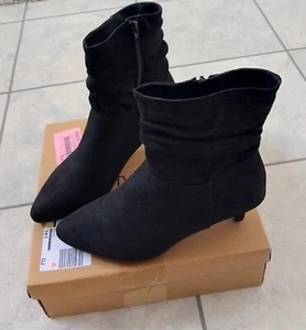 Black Ankle Boots UK 6 Eur 39 new with box by City Walk - Picture 1 of 4