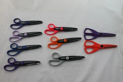 Lot of 9 Paper Edger Scissors Scrapbook Paper Craft 7 Fiskars / 2 Armada - Image 1 of 4