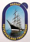 Souvenir-Aufkleber Ostsee-Heilbad Travemnde Segelschiff Lbeck SH 80er