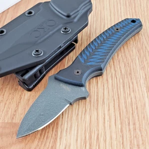 Ontario Nona Fixed Knife 2.5" Full Tang 420 Steel Blade Black Micarta Handle - Picture 1 of 13